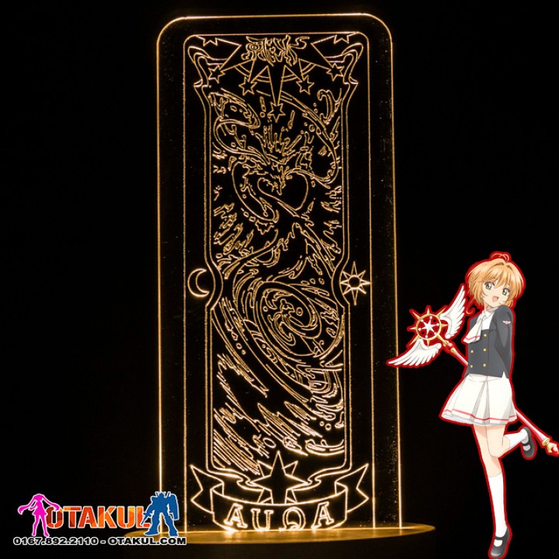 Đèn Ngủ Sakura Clear Card - AQUA -Vàng