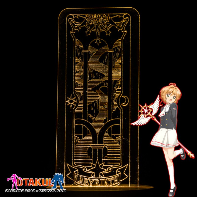 Đèn Ngủ Sakura Clear Card - LABYRINTH -Vàng