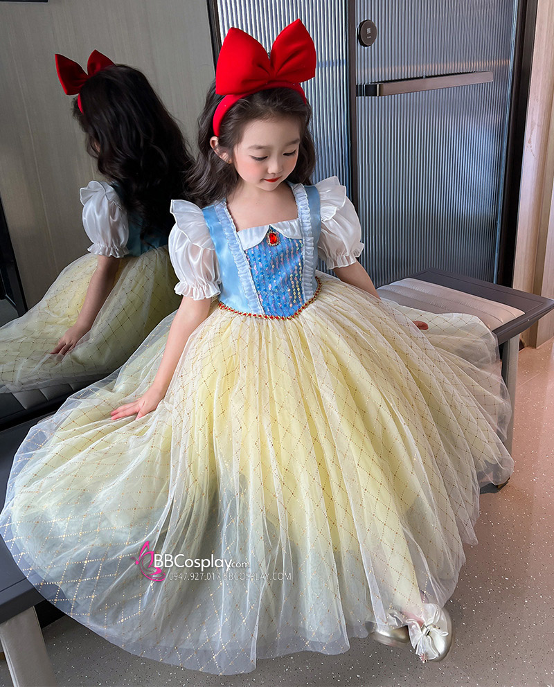 🍄 [3-11 Tuổi] Váy Đầm Bạch Tuyết Cho Bé Gái. Đầm Công Chúa Bạch Tuyết và  Bảy Chú Lùn Mới Nhất Kèm Bờm Đỏ Hoặc Phụ Kiện | Shopee Việt Nam