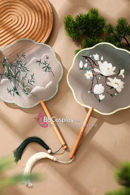 Quạt Hoa Mỹ Nhân Hình Hoa Lệ Chi