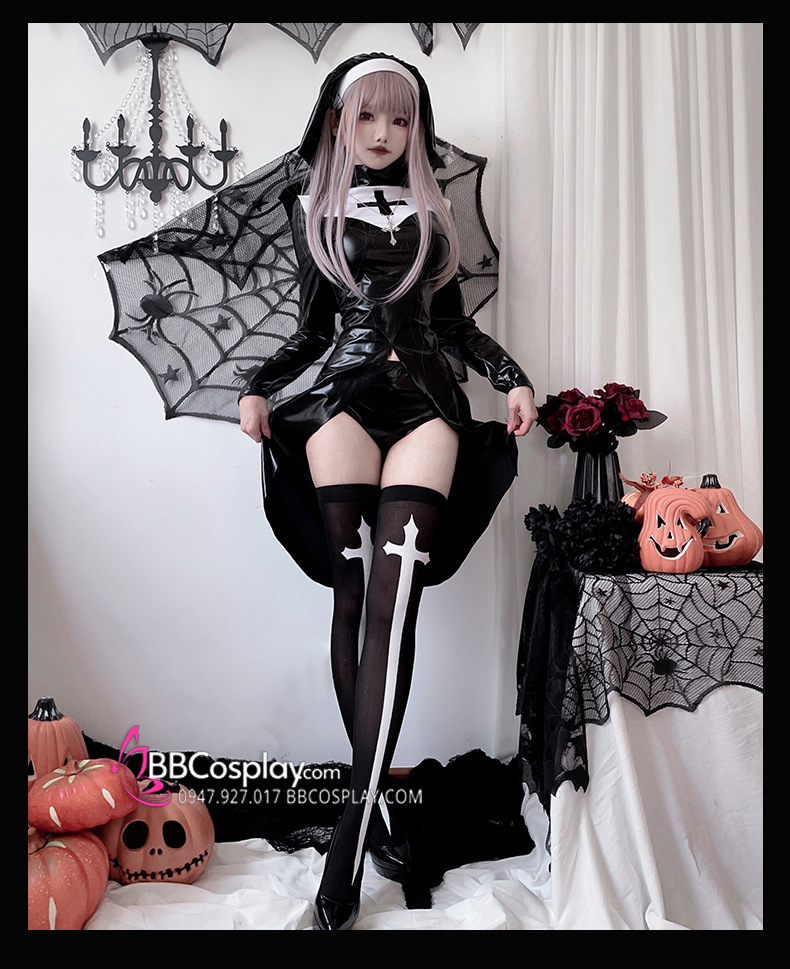 Trang Phục Valak Ma Sơ Sexy Vải Da