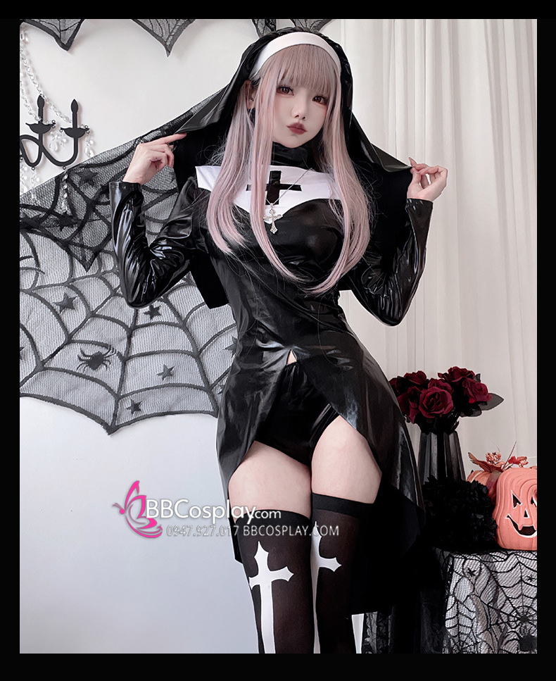 Trang Phục Valak Ma Sơ Sexy Vải Da