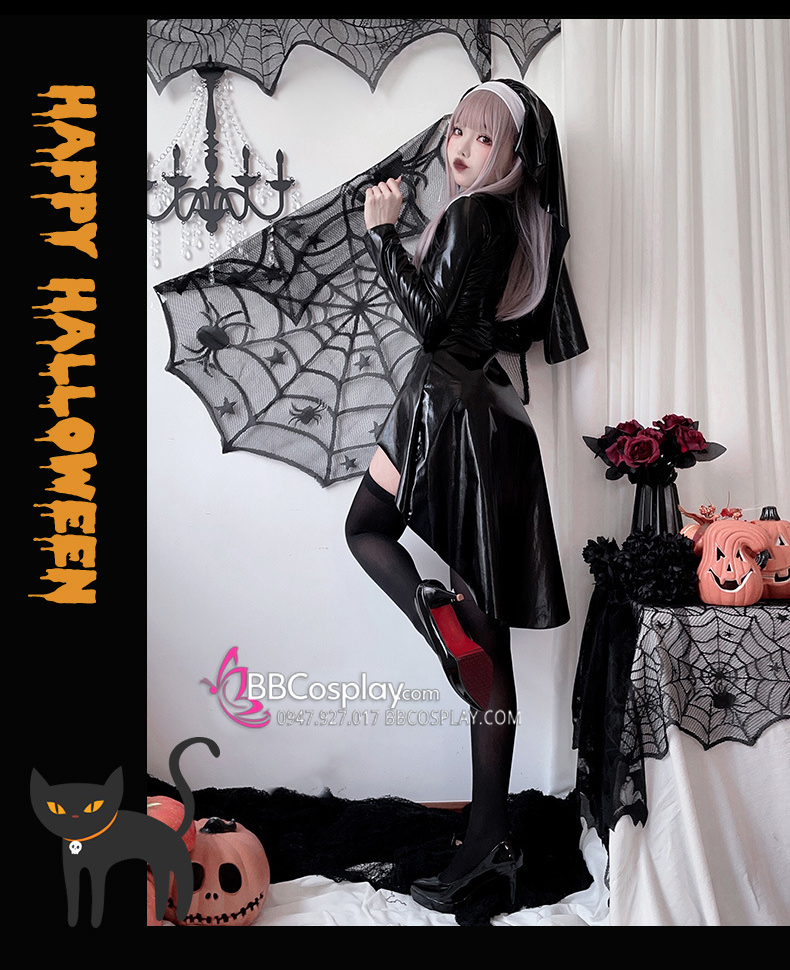 Trang Phục Valak Ma Sơ Sexy Vải Da