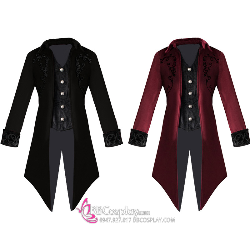 Vest Dracula Halloween Đen Gothic