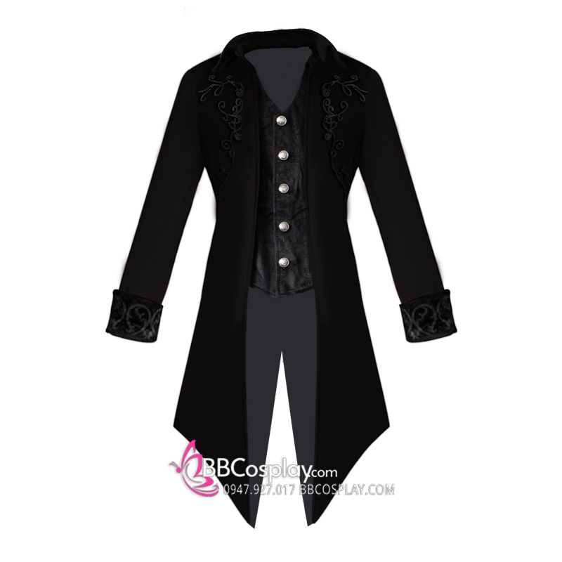 Vest Dracula Halloween Đen Gothic