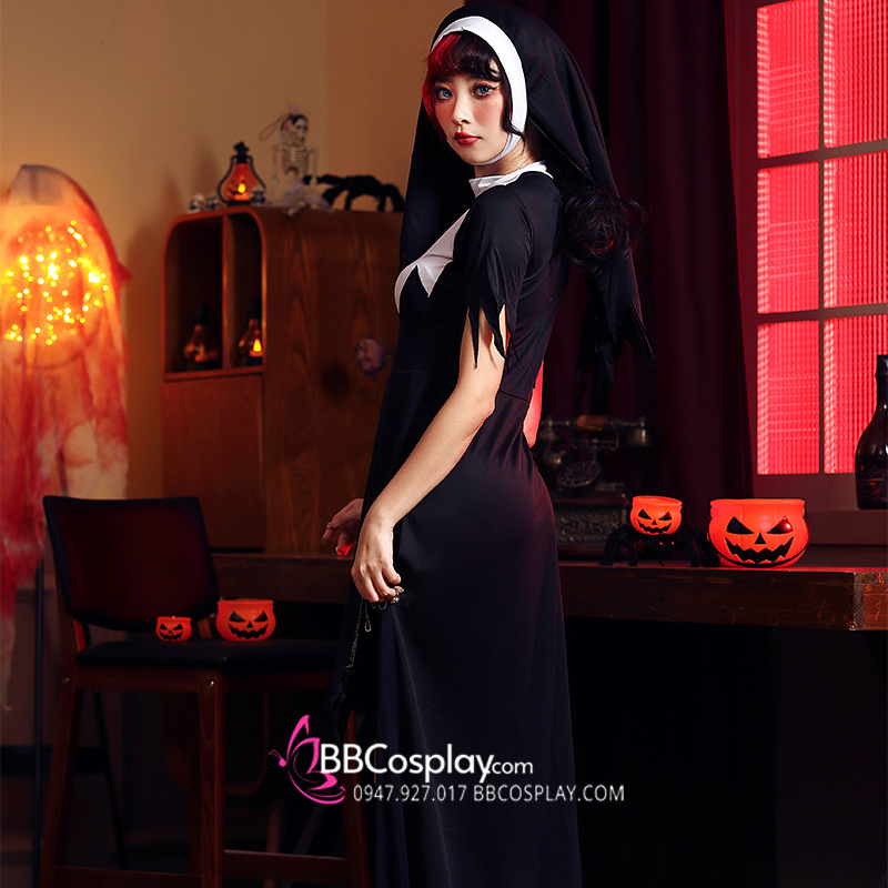 Đầm Valak The Nun Gothic Halloween Costume