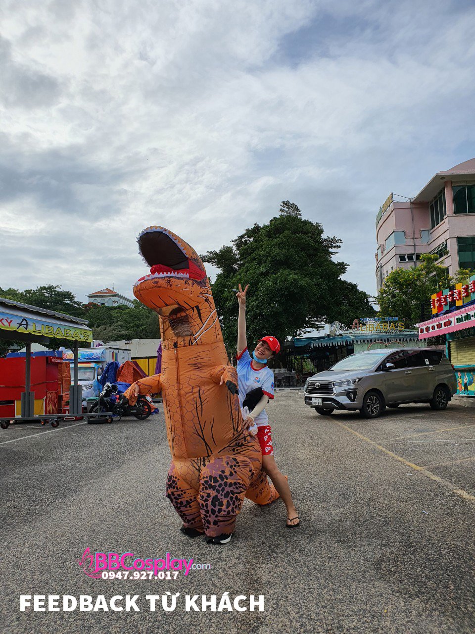 Mascot Khủng Long Bạo Chúa Bơm Hơi