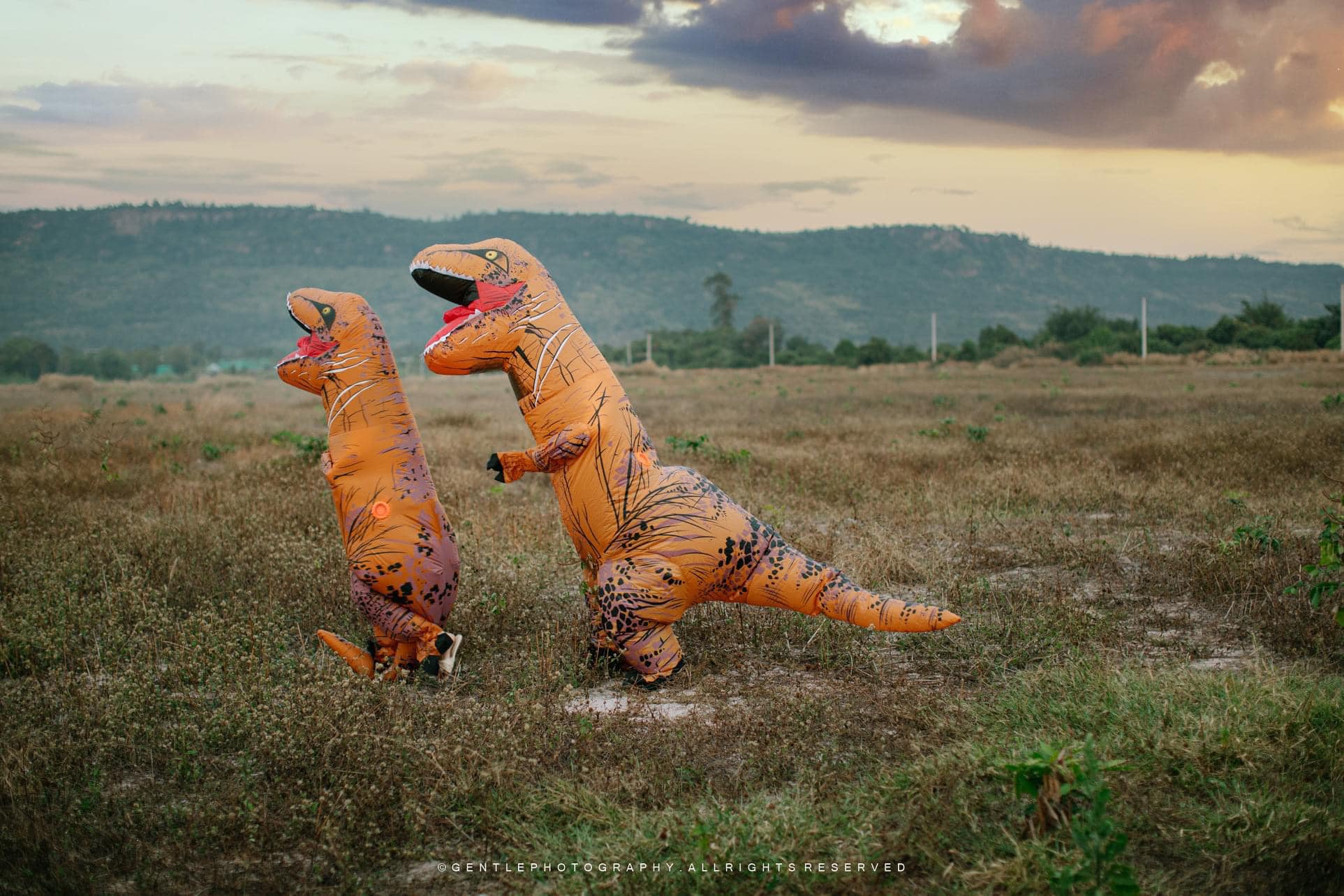 Mascot Khủng Long Bạo Chúa Bơm Hơi