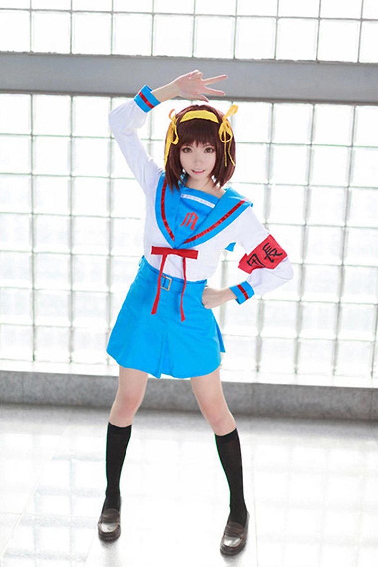 [Thanh Lý] Đồng Phục Nữ Sinh Cosplay Haruhi Suzumiya