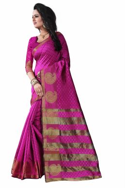 Sari Ấn Độ - Đồ Ấn Độ Hồng Đậm  - Trang Phục Ấn Độ Cam Đậm