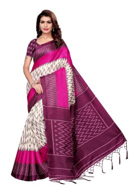 Sari Ấn Độ - Đồ Ấn Độ Hồng Đậm  - Trang Phục Ấn Độ Cam Đậm