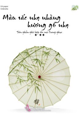 Dù Vải Cổ Trang Hồng Hoa Anh Đào