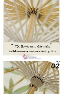 Dù Vải Cổ Trang Hồng Hoa Anh Đào