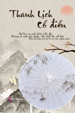 Dù Vải Cổ Trang Hồng Hoa Anh Đào