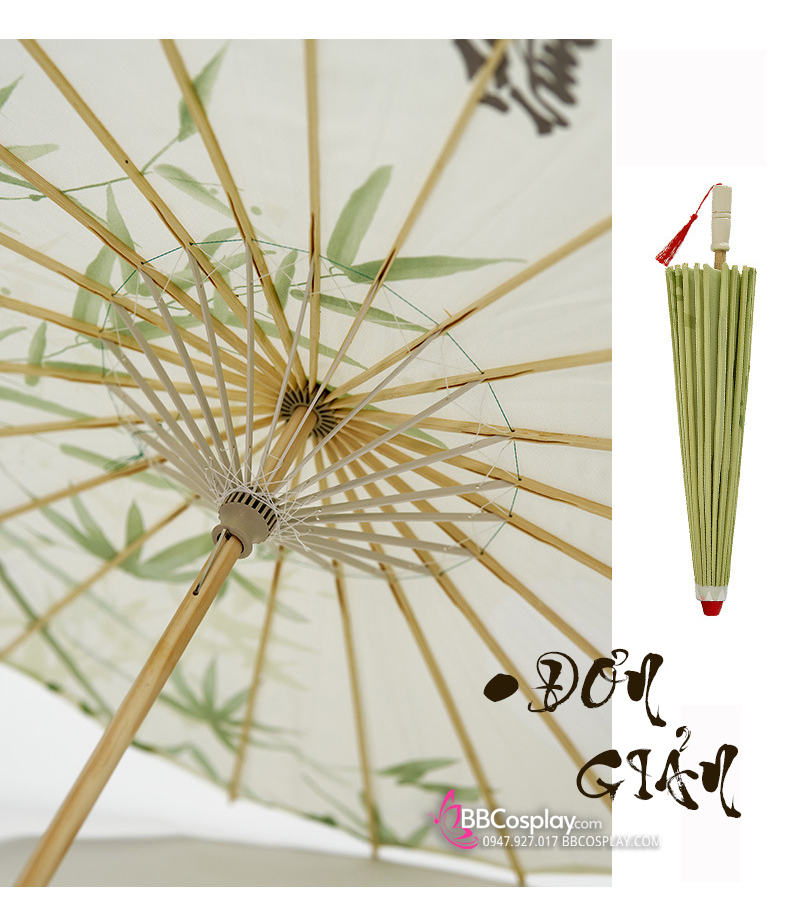 Dù Vải Cổ Trang Hồng Hoa Anh Đào