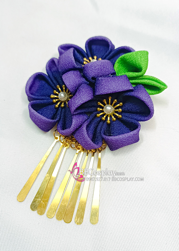 Kanzashi Nhật Bản Hoa Tím