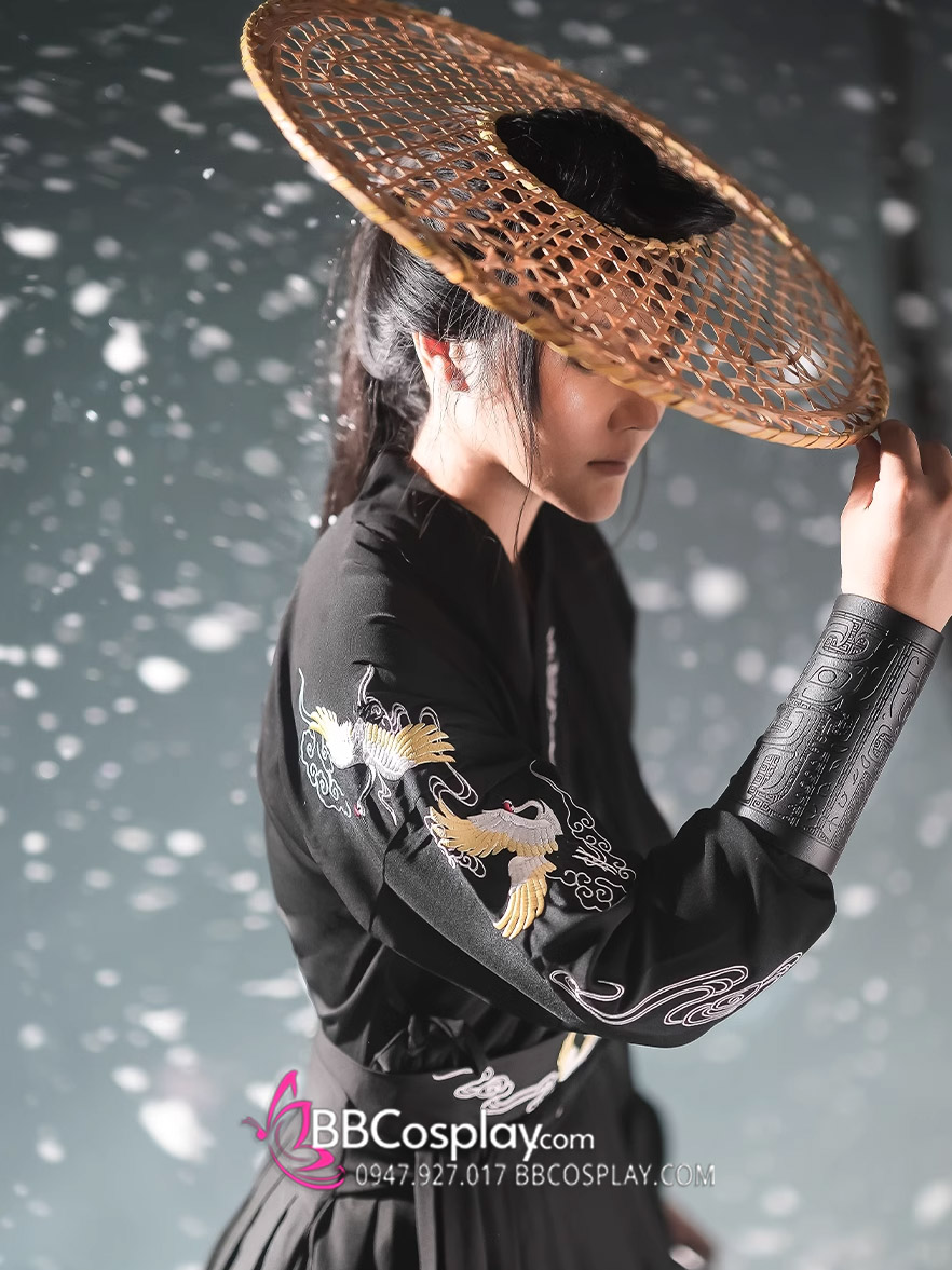 Cổ Trang Lữ Khách Song Hạc Ý Thiên Đen